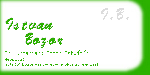 istvan bozor business card